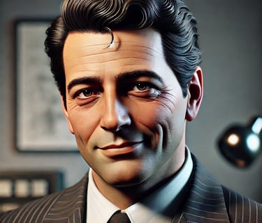 A character portrait of Dominic Costello, a Sicilian mathematician in his mid-50s