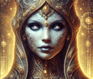 A highly detailed and mystical character portrait of Xoto,