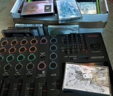 K7 démos tapes Tascam porta 07 mr gé crazydrivers mrgé mrge mr ge