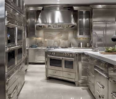 cocina de acero inoxidable 