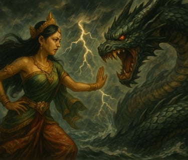 Dewi Sri:  the Evil Dragon and the Unavoidable Battle