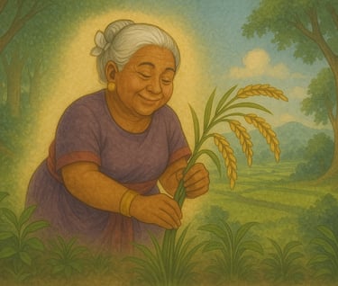 Dongeng Mite: Oma Huba β Guardian Spirits Behind the Golden Grains
