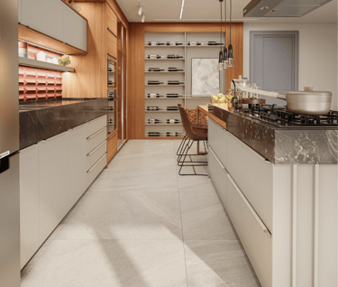 a kitchen with a stove top and a stove top