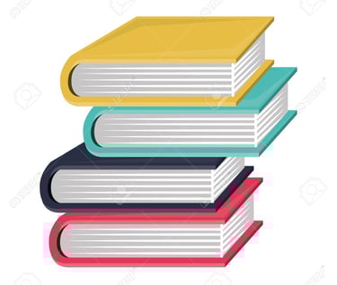 a stack of books with a stack of books on top of them