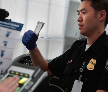 UK airport security digital checkin process