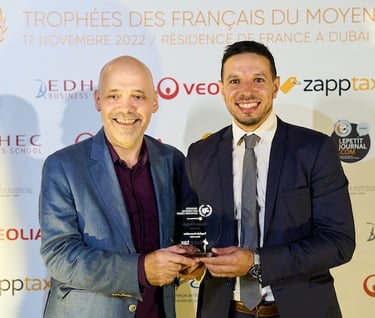 Awarding with the 2022 French Innovation trophy by Zapptax and Lepetitjournal