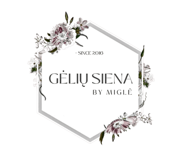 Gėlių siena by Miglė logotipas
