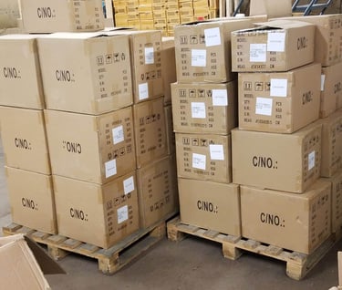 Boxes and Crates ready to be distributed