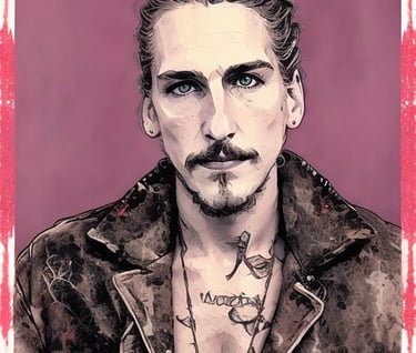 a man with a beard and a beard