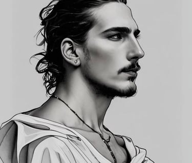 a man with a beard and a beard