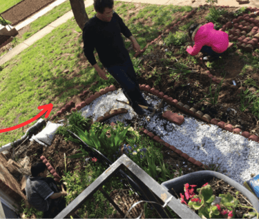 channeling water from downspout