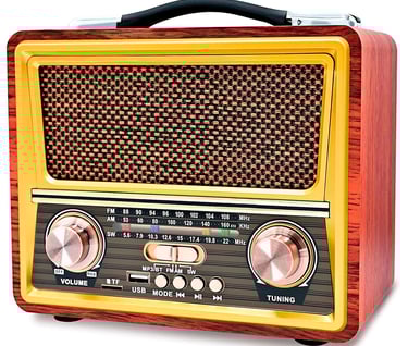 rádio com cores e números