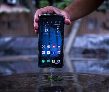 celular molhado