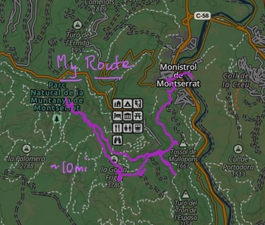 Lance hiking route on visit to Montserrat May 2023