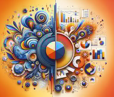 a colorful graphic of a pie chart