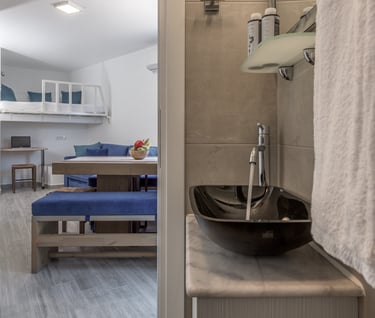 a bathroom with a sink