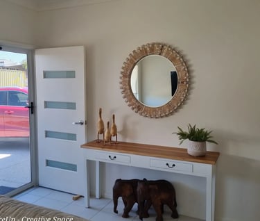 round mirror how to hang a mirror