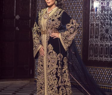 caftan marocain fait main par artisans marocains