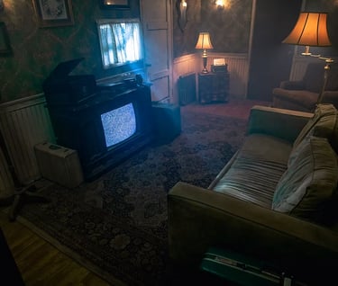Apartment set at Grayfox Studios with realistic lived-in atmosphere designed for film & photography