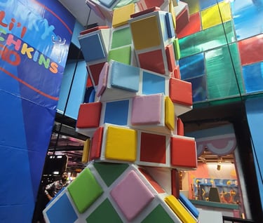 Indoor Magic-Rubiks Cube Climbing Wall SAM zip Line