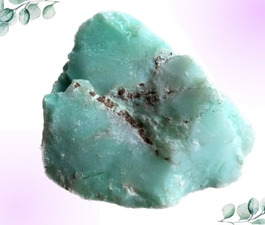 Photo of a piece of chrysoprase crystal