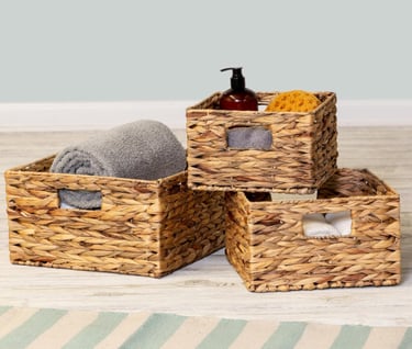 Beautifully crafted woven nesting baskets