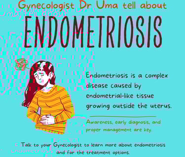 Endometriosis, Gynecologist in Noida, Dr Uma Mishra, Gynecologist