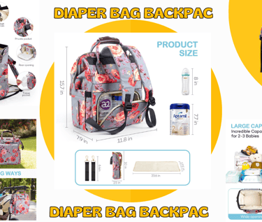 a diaper bag with diaper bag and diaper bag