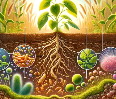 a plant life cycle of life in a soil - filled soil
