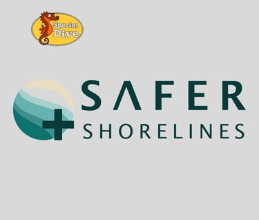 a logo for a store called safer shore line