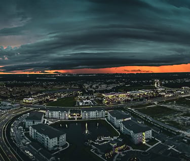 a storm cloud over Kissimmee Florida
