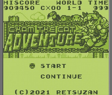 Cham the Cat Adventure Title Screen