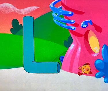 PacMan Cartoon Sue Plops a Pipe