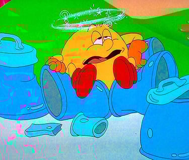 Pac-Man Cartoon Pac-Man Trashed