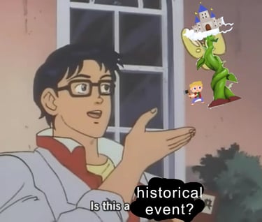 "is this a pigeon meme" but with "is this historical even?" and jack the giant slayer