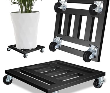 a planter with a potted plant in it