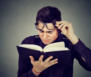 Relief from reading and reading eyestrain