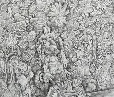 Graphite drawing: Colin in the Guatemalan Jungle