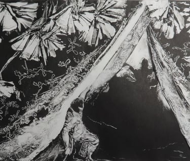 Monotype collage: Tentoretto