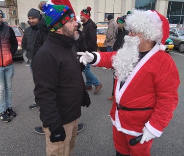 Jérôme notre Président avec le Père Noël 