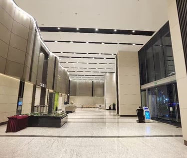Main lobby of bodylife's officee in Huijin International Finance Center