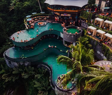 Cretya Ubud is a large pool with a large pool and a large building