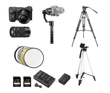 Camara Sony 6300 4k y estabilizador Zhiyun