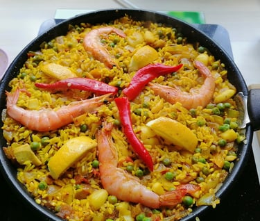 paella de arroz y marisco