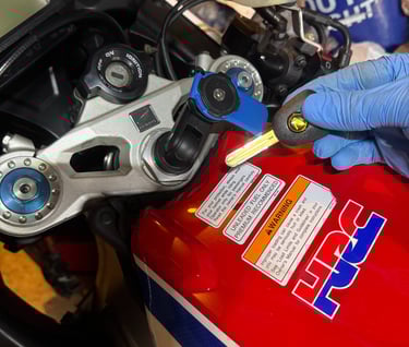 Honda High Security key cut from scratch