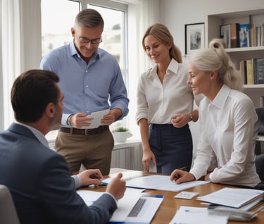 housing loan blocks on brown wooden surface