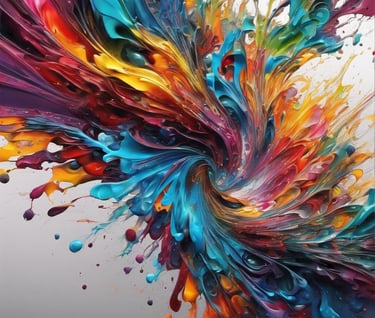 white and black abstract painting