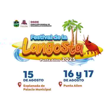 logo festival de la langosta tulum  2025