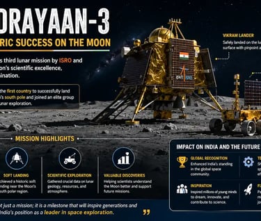 Chandrayaan-3 Vikram lander and Pragyan rover on the Moon's surface