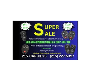 Hyundai Sonata key fob replacement in Lawncrest with mobile 215  Car Keys